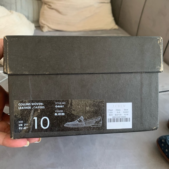 JCrew Collins Woven Navy Loafers size 10M - Picture 12 of 12